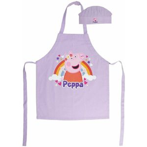 Peppa Pig - Kindershort Met Koksmuts - 100 % Katoen - 55 x 45 cm - 3 - 8 Jaar