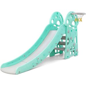 Kinderen - Glijbaan - Peuter - Kleuter - Gemakkelijk Set Up - Speeltoestel - Met Basketbal Hoepel - Indoor - Outdoor -Tuin - Achtertuin - Uren Speelplezier