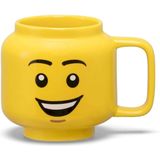 LEGO - Keramische Mok Hoofd Happy Boy 255 ml - Aardewerk - Geel