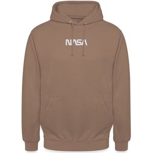 NASA Logo Wit Borduurwerk Hoodie Unisex
