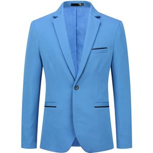 Allthemen Heren Stretch Blazer Slim Fit Jasje - Zakelijk Pak Jasje - XS