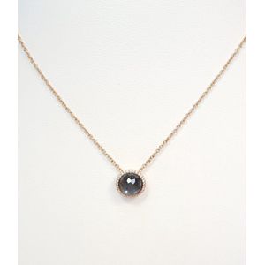 Roségouden collier - 18 karaat – T-Jewelry TP9180HMP – diamant - Hematiet - sale Juwelier Verlinden St. Hubert - van €1595,= voor €1329,=