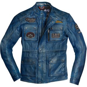 HolyFreedom Quattro Evolution Blauw Leren Motorjas - Maat M - Jas