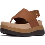 FitFlop - F-Mode Stack Leather Back-Strap Toe-Post Sandals - Zwart - Sandaal