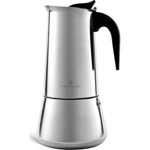 Edënbërg Percolator 4 kops - Espresso Maker - Roestvrijstaal - Zilver