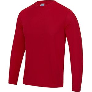 Unisex T-shirt met lange mouwen Cool T 'Fire Red' - S