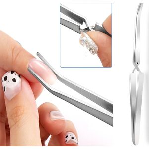 Pinch Pincet I Zelfsluitend I Nail Art I Pinching Tool I Pincher I Pinchen van de acrylnagels I Gel Nagels Vormgeven I Zilver