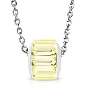 Amanto Ketting Cau Yellow - 316L Staal - 10x12mm - 45cm