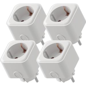 Ledvion - 4X Smart Stekker - 3600W - Slim Wifi-stopcontact - Wifi Smart Home - Smart Plug - Tijdschakelaar
