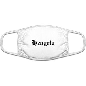 Hengelo mondkapje | gezichtsmasker | bescherming | bedrukt | logo | Wit mondmasker van katoen, uitwasbaar & herbruikbaar. Geschikt voor OV