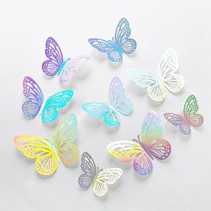 3D Butterfly Decoration - Set of 72 Wall Stickers in 5 Styles - Laser Cut Butterflies for Party Decor - Various Sizes