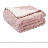 Ridgeline Sherpa Fleece Deken - Oud roze - 130x150 cm