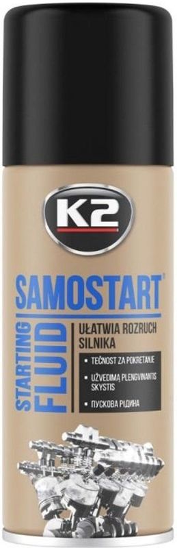 k2 motorstart vloeistof 400ml - startpilot - koude start piloot bij koude temperaturen - samostart voor alle soorten motoren - beschermt motor tegen koude start - ontbranding mengsel