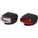 Benson LED Fietslamp Set - Silicone - Rood/Wit - 12 Chip - 2 stuks