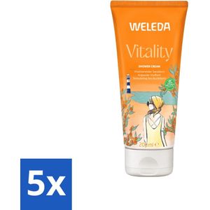 WELEDA - Douchecrème Duindoorn Vitality - 200 ml - Bulkverpakking - 5 stuks