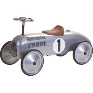 Retro Roller Metalen Loopauto Jean 75x40x40 cm Zilver