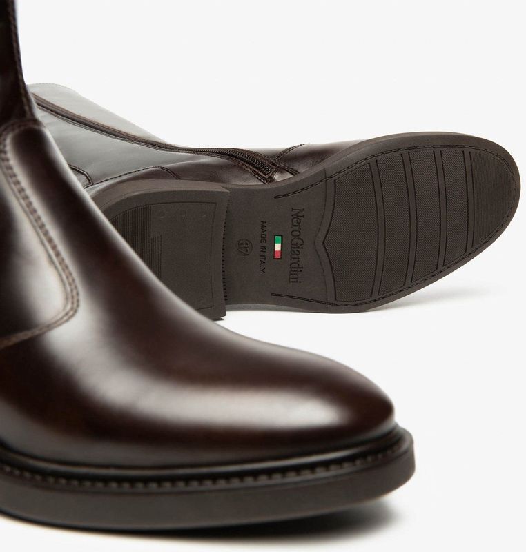 Nero Giardini - Manolete Pomezia - Kuitlaarzen - Donkerbruin - Leer