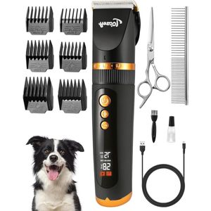 Stille tondeuse voor honden en katten met krachtige motor en accu - ideaal voor lang haar en vilten vacht