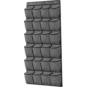 Schoenenkast - Schoenenzak - Grijs - 24 Vakken - Opbergen van Schoenen aan Deur