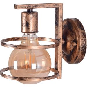 Industriële metalen retro wandlamp voor champagne - Oude interieur wandlamp (Retro cirkel)