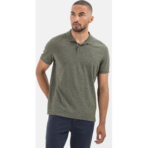 camel active Poloshirt met korte mouwen gemaakt van duurzaam katoen mix - Maat menswear-L - Groen