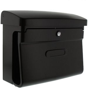 TheLau ® Stijlvolle en Weerbestendige A4 Brievenbus met Ingebouwd Krantencompartiment in Klassiek Bruin