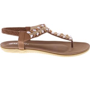 Mrch Label Eke Dames Sandalen - Slippers - Bruin 41
