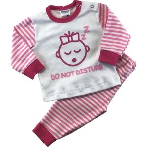 Beeren Bodywear Do Not Disturb Roze Maat 50/56 Baby Pyjama 24-422-284-50/56