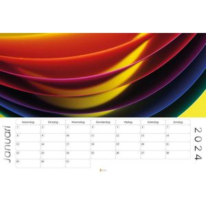 Huurdies - Abstracte kunst Kalender - Jaarkalender 2024 - 35x24 - 300gms