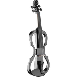 Stagg elektrische viool (metallic zwart) inclusief case & hoofdtelefoon