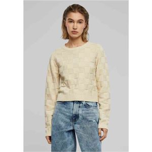 Urban Classics - Check Knit Sweater/trui - L - Beige