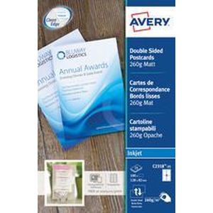 avery quick en clean korrespondenz-kaarten 128 x 82 mm