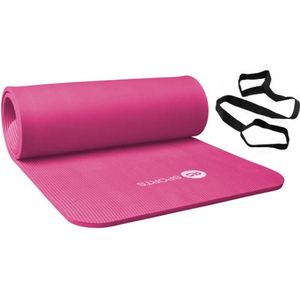 NBR RS Sports - Fitnessmat / trainingsmat / sportmat  - roze - 180 x 60 x 1,5 cm