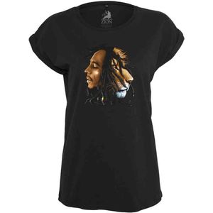 Mister Tee Bob Marley - Bob Marley Lion Face Dames T-shirt - XS - Zwart
