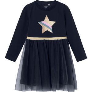 NAME IT - NMFNASTAR LS DRESS - Jurk - Meisjes - Lange Mouwen - Glitterdetail