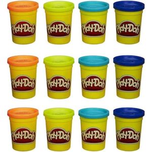 Play-Doh12 potjes klei - 1344 gram - blauw/oranje/aqua/geel