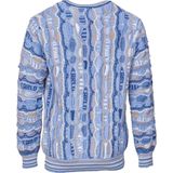 Carlo Colucci Sweater Multi Color Blauw