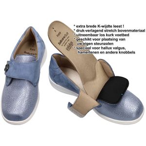 Solidus -Dames - blauw licht - lage gesloten schoenen - maat 36.5