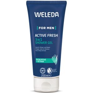 WELEDA - Douchegel 3‑in‑1 Active Fresh Men - 200 ml - 1 stuk