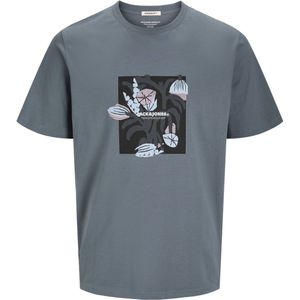 JACK&JONES PLUS JORALMERIA FRONT TEE SS CREW NECK PLS Heren T-shirt - Stormy Weather
