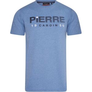 Pierre Cardin - Heren Tee SS 1950 Logo Shirt - Blauw - Maat M