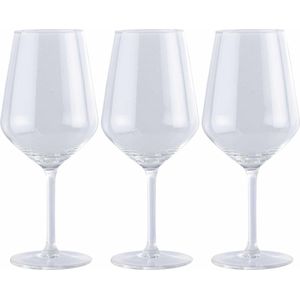 Luxury Houseware Wijnglazen - 36x stuks - rode wijn glazen - 530 ml - glas