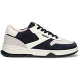 Braqeez - 425301-420 - Lage Sneakers - Blauw/Wit/Grijs - Leer - Veters