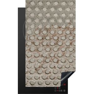 KitchenYeah® Inductie beschermer 30x52 cm - Roest print - Noppen - IJzer - Kookplaataccessoires - Afdekplaat voor kookplaat - Inductiebeschermer - Inductiemat - Inductieplaat mat