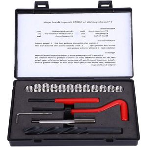 Twisted Drill Thread Repair Kit - 17 Pcs Stainless Steel Twisted Drill, Tap Wrench, and Threaded Insert Tool M10x1