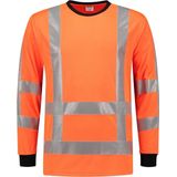 Tricorp T-shirt RWS Birdseye Lange Mouw 103002 Fluor Oranje  - Maat S