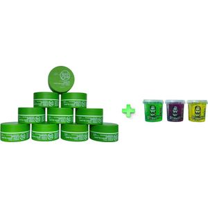 10-pack Voordeelbundel Red One Green Matte Look 150ml + 3 stuks Topkwaliteit Ottoman Ultra Strong Hair Gel 150ml - RedOne - Extra voordelig - Haargel - Haarwax - Natuurlijke Look - Kapperskwaliteit