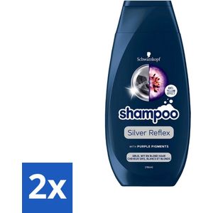 2 x Schwarzkopf Silver Reflex Shampoo 250 ml - Grijs Haar Shampoo - Wit Haar Shampoo - Blond Haar Shampoo - Anti-Gele Shampoo - Koele Glans Shampoo