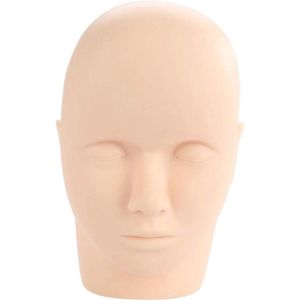 JGS Premium - Oefenhoofd voor cosmetica en wimpertransplantatie - Make-up en massage training - Realistisch trainingshoofd met echt haar - Ideaal voor schoonheidsspecialisten - 80 characters