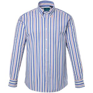 Boston Park Boston Park - Heren - Boston Park gestreept overhemd lange mouwen comfort fit - Off-white - Maat 3XL